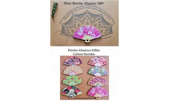 [05000001] Broche Abanico con patrón