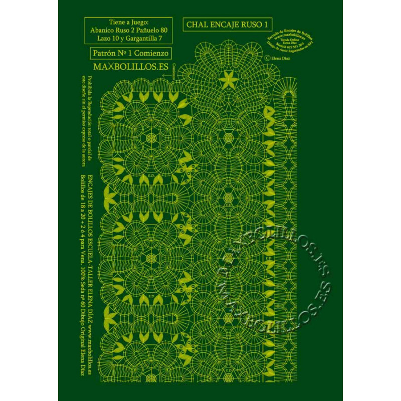 [08030010] Picado Chal-Mantilla Ruso 1