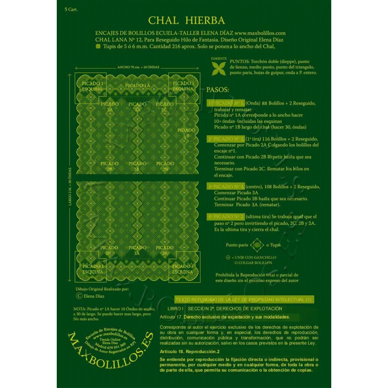 [08030020] Picado Chal Hierba